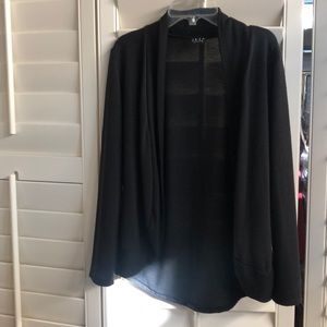 Black sweater with ribbing, petites